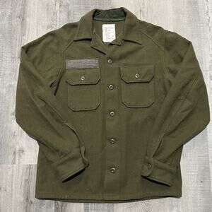 VTG Wool Blend Cold Weather Field Shirt Amertex Enterprises Military Shirt 1981
